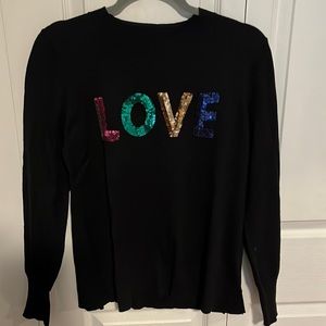 Marled black sweater. Size M.